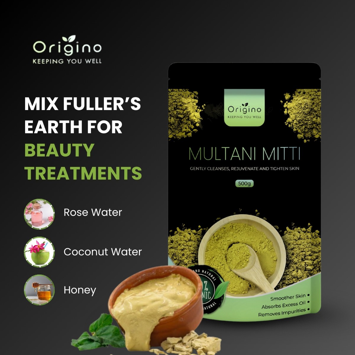 Multani Mitti (500g) - Organic Skin Treatment — image 3