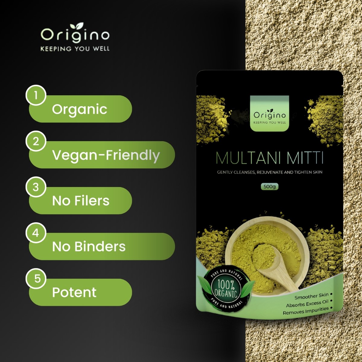 Multani Mitti (500g) - Organic Skin Treatment — image 5