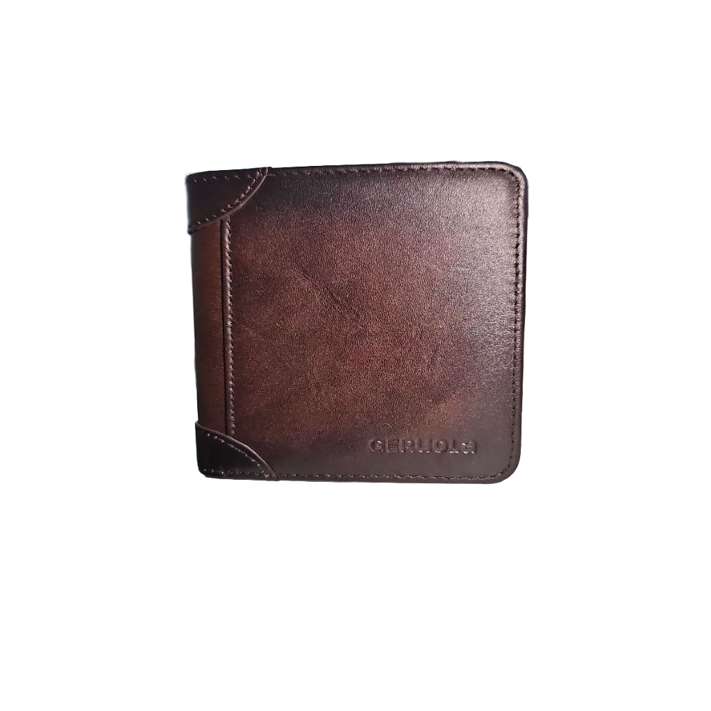 Men's Brown Leather Bifold Wallet