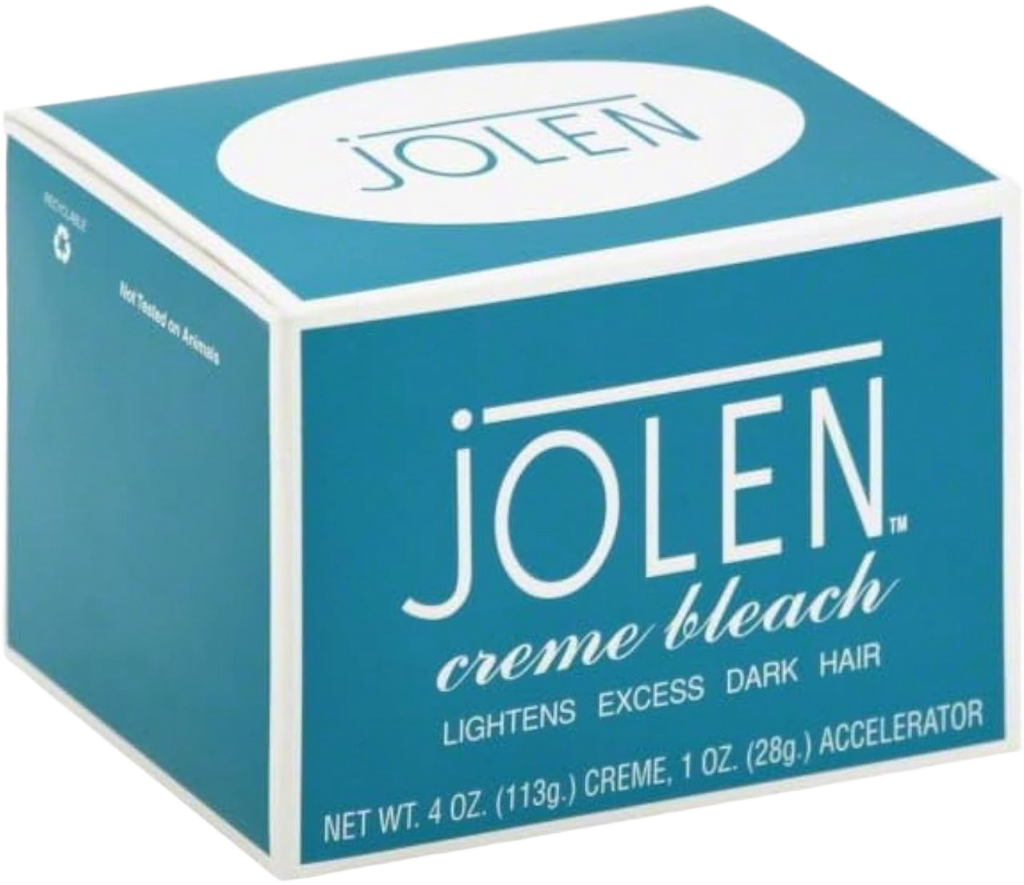 Jolen Creme Bleach Lightens Dark Hair Creme 28 g + Accelerator 7 g (Pack of 2)